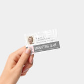 Tropical Botanicals Pink Beauty Foto & Logo Person Badge (Handheld)