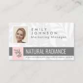Tropical Botanicals Pink Beauty Foto & Logo Person Visitekaartje (Voorkant)