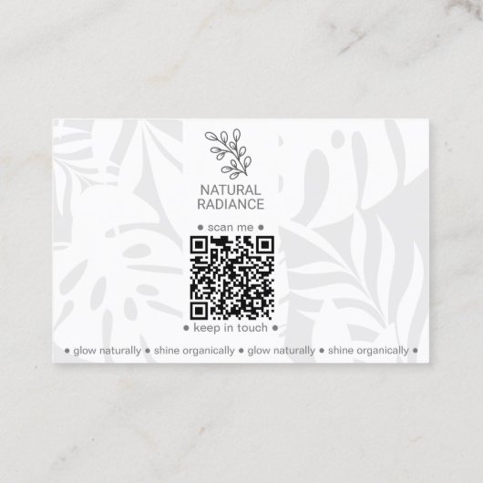 Tropical Botanicals Roze Mode Schoonheidsproducten Visitekaartje (Achterkant)