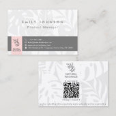 Tropical Botanicals Roze Mode Schoonheidsproducten Visitekaartje (Voorkant / Achterkant)