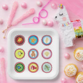 Tropical Bottle Petten Ontwerp Oceaan en Wildlife Papieren Bordje (Feest)