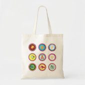 Tropical Bottle Petten Ontwerp Oceaan en Wildlife Tote Bag (Voorkant)