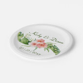 Tropical Bouquet Wedding Papieren Bordje (Gekanteld)