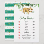 Tropical Boy Sloth Baby shower Baby trekjes (Voorkant / Achterkant)