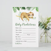 Tropical Boy Sloth Baby shower Baby voorspellingen (Staand voorkant)