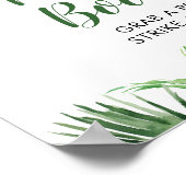 Tropical Boy Sloth Baby shower Photo Booth Sign Poster (Hoek)