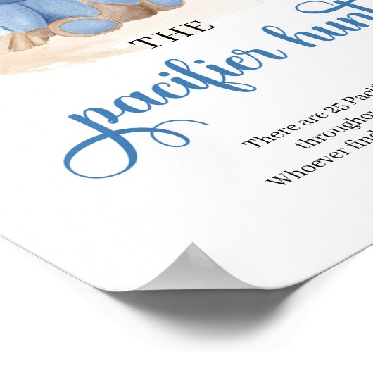 Tropical boy teddy bear The Pacifier Hunt game Poster (Hoek)