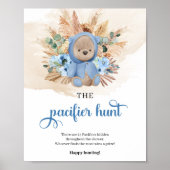 Tropical boy teddy bear The Pacifier Hunt game Poster (Voorkant)