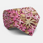 Tropical Breast Cancer Ribbon  Stropdas (Opgerold)