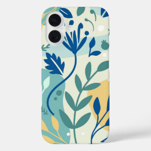 Tropical Breeze Abstract Bladderachtig Plant iPhone 16 Hoesje