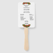 Tropical Breeze Floral Wedding Ceremony Programma Handwaaier (Achterkant)