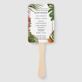 Tropical Breeze Floral Wedding Ceremony Programma Handwaaier (Voorkant)