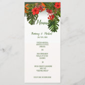 Tropical Breeze Floral Wedding Menu (Voorkant)