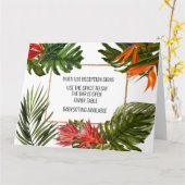 Tropical Breeze Multi-use Bruiloft Receptie Tekens Kaart (Gele Bloem)