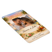 Tropical Breeze Photo Save The Date Wedding Magnet Magneet (Rechterzijde)