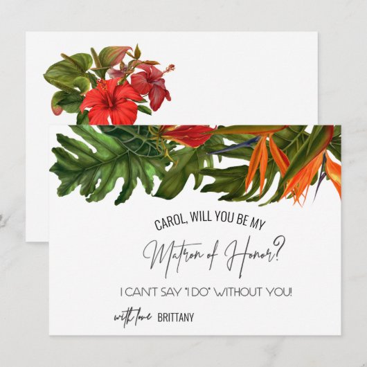 Tropical Breeze zal je de Kaart van Eer zijn (Voorkant / Achterkant)