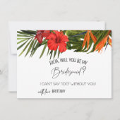 Tropical Breeze zal je mijn bruidsmeisje Kaart zij (Voorkant)