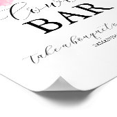 Tropical Bridal Shower Flower Bar Sign Poster (Hoek)
