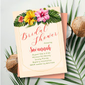 Tropical Bridal Shower Hibiscus Swag Kaart