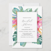 Tropical Bridal Shower Invitations Kaart (Voorkant)