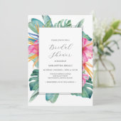 Tropical Bridal Shower Invitations Kaart (Staand voorkant)
