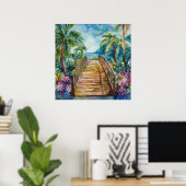 Tropical Bridge Poster (Thuiskantoor)