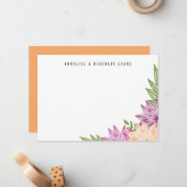 Tropical Brights Stationery Platte Kaart Notitiekaartje (Voorkant / Achterkant in situ)