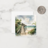 Tropical Bungalow Beach House Notitiekaartje (Voorkant / Achterkant in situ)