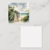 Tropical Bungalow Beach House Notitiekaartje (Voorkant / Achterkant)