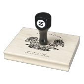 Tropical Bungalow Coastal Branding Rubber Stamp Rubberstempel (Stempel)