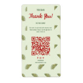 Tropical Business Dank u doos zegel label QR-code (Voorkant)