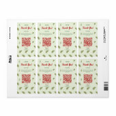 Tropical Business Dank u doos zegel label QR-code (Full Sheet)