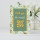 Tropical Business Dank u Orde Kaart w / QR-code (Staand voorkant)