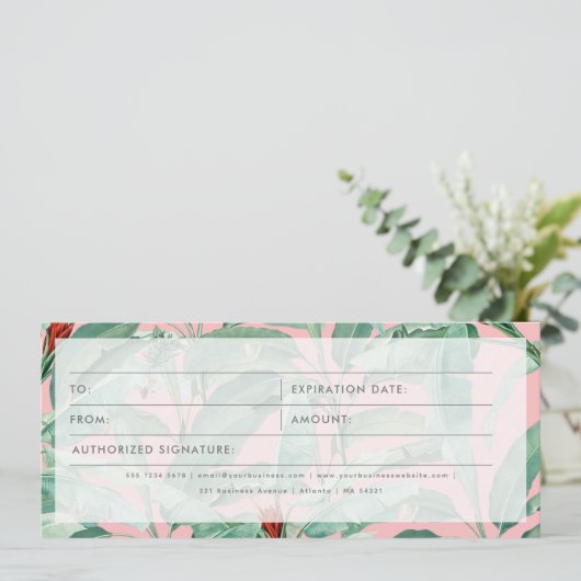Tropical Business Logo Cadeaubon (Staand voorkant)