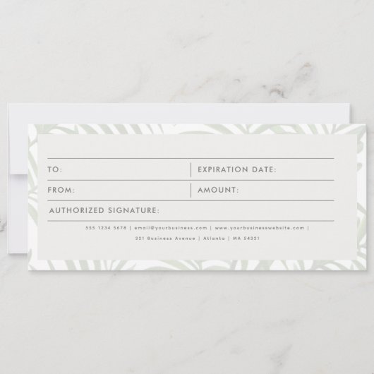 Tropical Business Logo Cadeaubon (Voorkant)