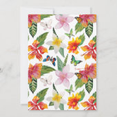 Tropical Butterfly Girl Baby shower Uitnodiging (Achterkant)