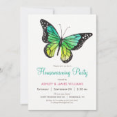 Tropical Butterfly Housewarming Party Uitnodiging (Voorkant)