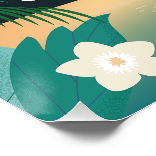 Tropical Camping Zomer Sale Zakelijke advertenties Perfect Poster (Hoek)