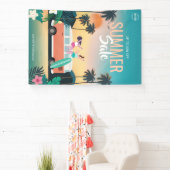 Tropical Camping Zomer Sale Zakelijke advertenties Spandoek (Insitu)