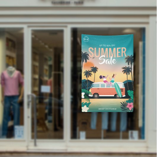 Tropical Camping Zomer Sale Zakelijke advertenties Spandoek