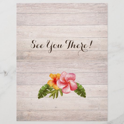 Tropical Caribbean Beach Party Event Flyer (Achterkant)