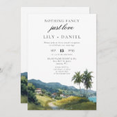 Tropical Caribbean Elopement Wedding Reception Kaart (Voorkant / Achterkant)