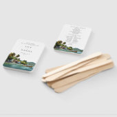Tropical Caribbean Wedding Program Handwaaier (Niet-gemonteerd)