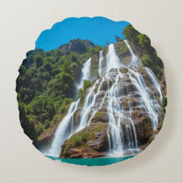 Tropical Cascade Comfort – Waterval Serenity Rond Kussen