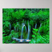 Tropical Cascading Waterfall In The Rainforest Poster (Voorkant)