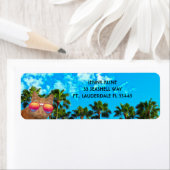 TROPICAL CAT PALM BOMEN Retouradres Labels (Insitu)