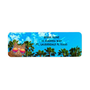 TROPICAL CAT PALM BOMEN Retouradres Labels