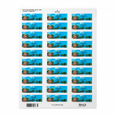 TROPICAL CAT PALM BOMEN Retouradres Labels (Full Sheet)
