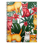 Tropical Cats Pattern Notitieboek (Voorkant)