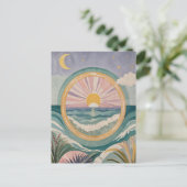 Tropical Celestial Shore Briefkaart (Staand voorkant)